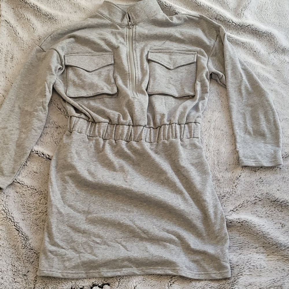 Never worn grey sweater dress